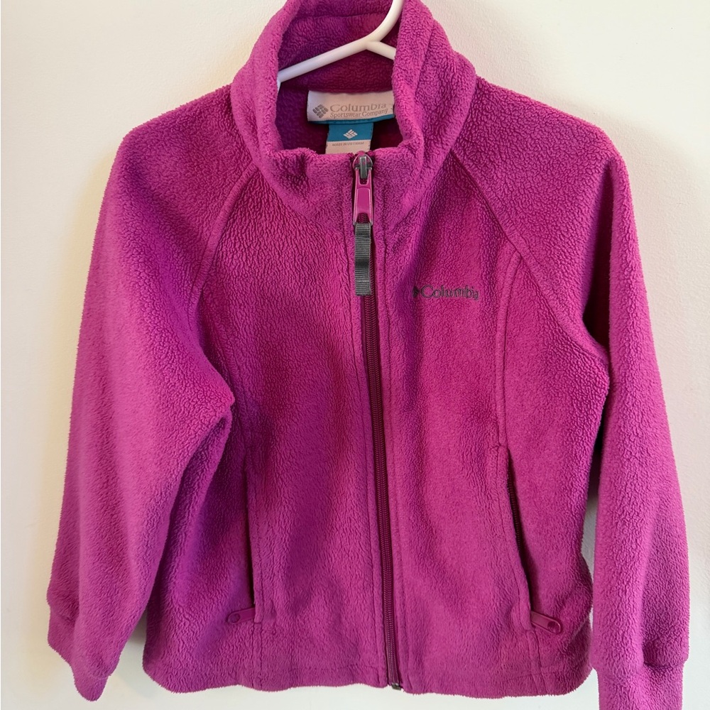 Columbia Kids Bright Fuchsia Full-Zip Fleece Jacket